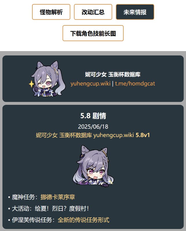 「原 5.8v1」😘 新剧情#妮可少女 #原神homdgcat.wiki/gi/future