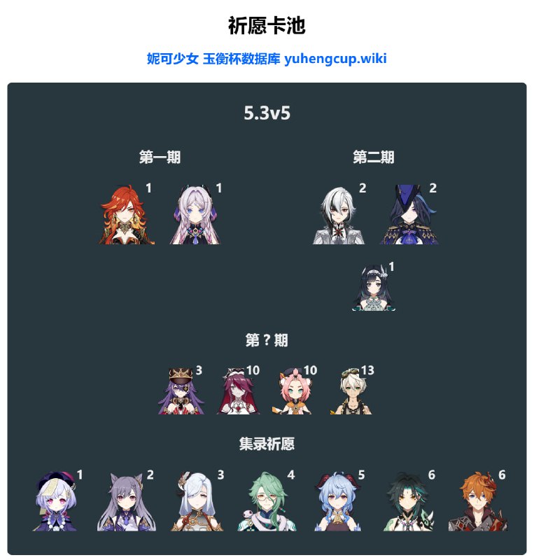 前瞻直播，卡池更新