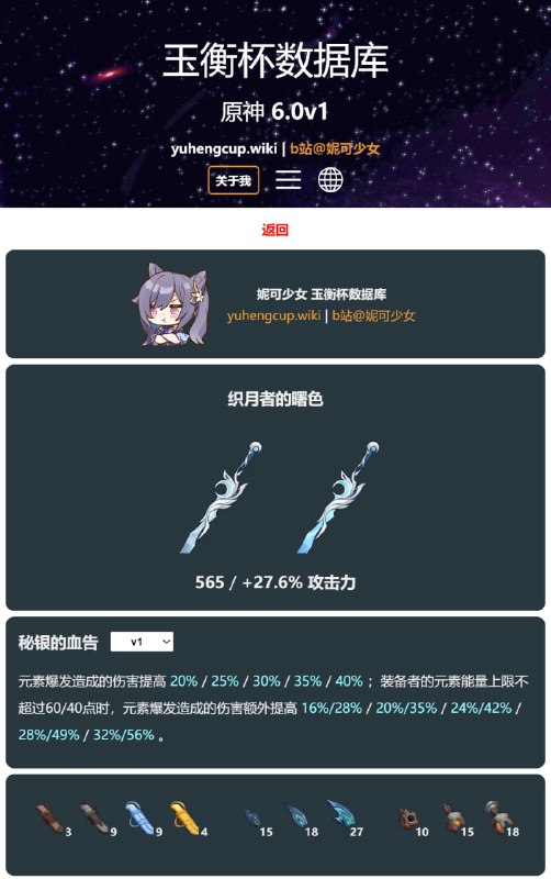 「原 6.0v1」😘 9把新武器（2限五+5锻造+1活动四星+1世界任务）#妮可少女 #原神homdgcat.wiki/gi/char