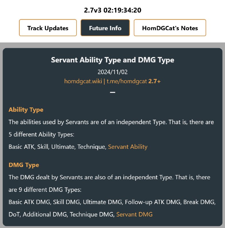 「HSR」😋 Servant Ability Type and DMG Type[HomDGCat] #HSRhomdgcat.wiki/sr/future