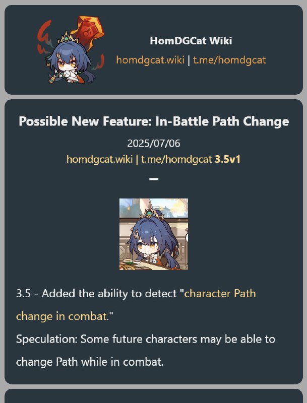 「铁 3.5v1」😋 可能的新机制：战斗内命途改变#妮可少女 #星穹铁道homdgcat.wiki/sr/future「HSR 3.5v1」😋 Possible New Feature: In-Battle Path Change[HomDGCat] #HSRhomdgcat.wiki/sr/future
