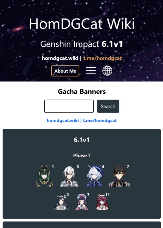 「GI 6.1」😘 Banner Data#HomDGCat #GIhomdgcat.wiki/gi/banner