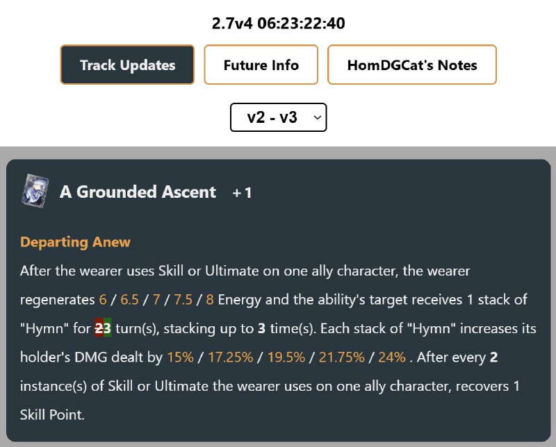 「HSR 2.7v3」😋 Lightcone Changes[HomDGCat] #HSRhomdgcat.wiki/sr/change