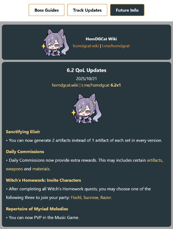 「原 6.2v1」😘 6.2优化合集#妮可少女 #原神homdgcat.wiki/gi/future「GI 6.2v1」😘 6.2 QoL Updates[HomDGCat] #GIhomdgcat.wiki/gi/future