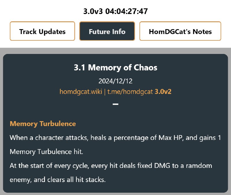 「HSR」😘 3.1 Memory of Chaos[HomDGCat] #HSRhomdgcat.wiki/sr/future