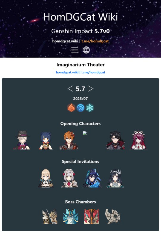 「GI 5.7v0」5.7 Imaginarium Theater[HomDGCat] #GIhomdgcat.wiki/gi/maze