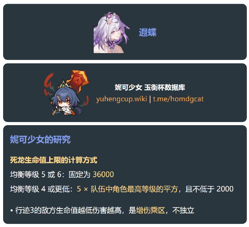 「铁 3.2v3」😘 遐蝶死龙生命值计算方式，以及行迹3增伤乘区#妮可少女 #星穹铁道homdgcat.wiki/sr/1407