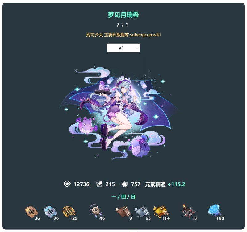 「原 5.4v1」😘 玉衡杯数据库已更新#妮可少女 #原神梦见月homdgcat.wiki/gi/char/Mizuki新武器homdgcat.wiki/gi/char