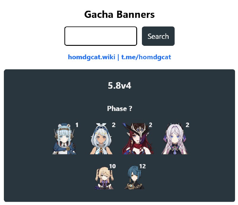「原 5.8v4」😘 卡池信息：新增菲谢尔、行秋#妮可少女 #原神homdgcat.wiki/gi/banner「GI 5.8v4」😘 Banner Data: Added Xingqiu and Fischl[HomDGCat] #GIhomdgcat.wiki/gi/banner