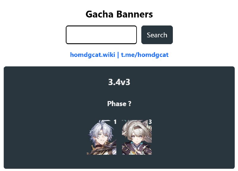 「HSR 3.4v3」😋 Banner Data (incomplete)[HomDGCat] #HSRhomdgcat.wiki/sr/banner