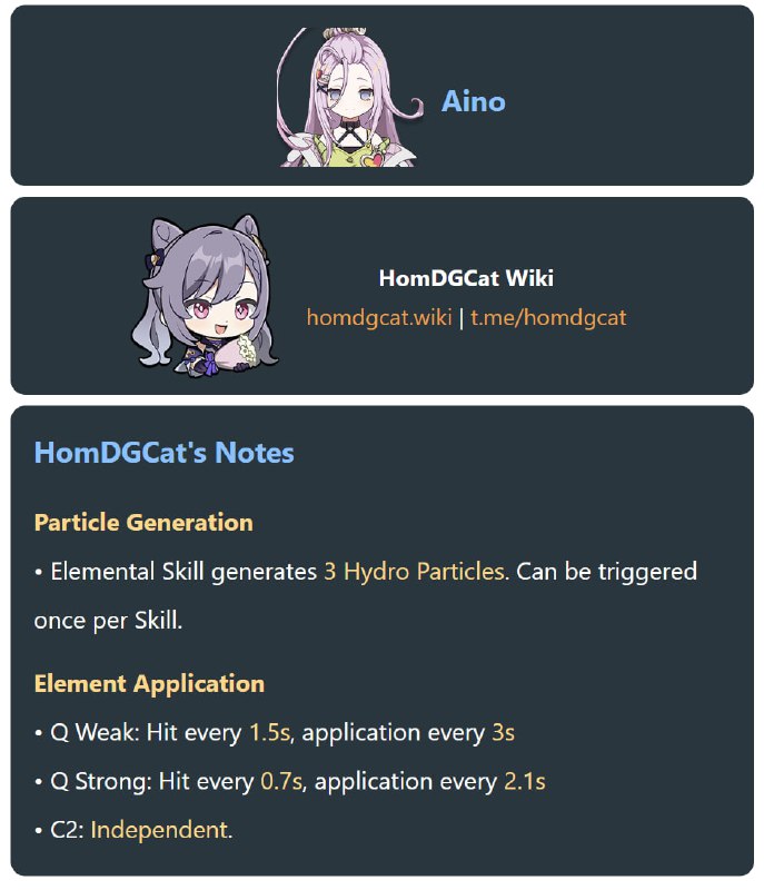 「原 6.0v1」😘 爱诺产球、附着#妮可少女 #原神homdgcat.wiki/gi/Aino「GI 6.0v1」😘 Aino Particle Generation & Element ICD#HomDGCat #GIhomdgcat.wiki/gi/Aino