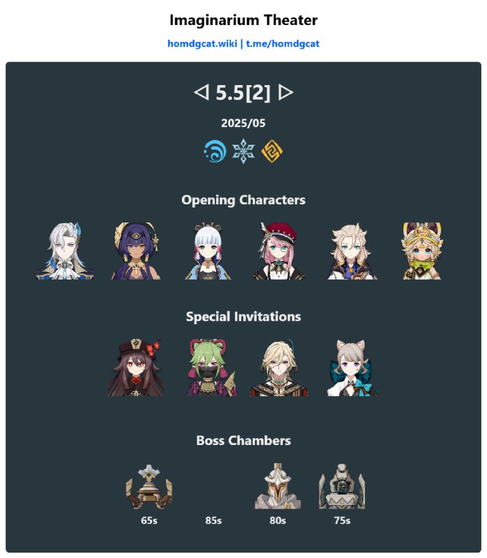 「GI 5.5v1」😘 April and May Imaginarium Theater[HomDGCat] #GIhomdgcat.wiki/gi/maze