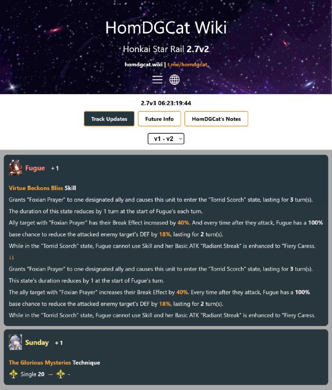 「HSR 2.7v2」No changes[HomDGCat] #HSRhomdgcat.wiki/sr/change
