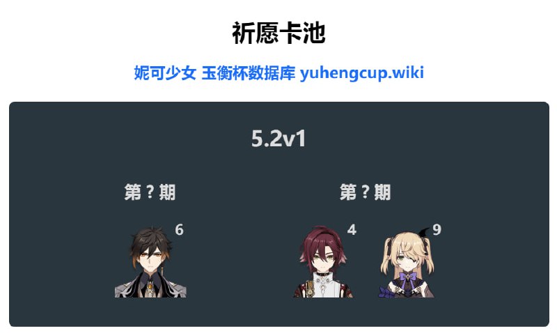 「原 5.2v1」卡池数据#妮可少女 #原神homdgcat.wiki/gi/banner