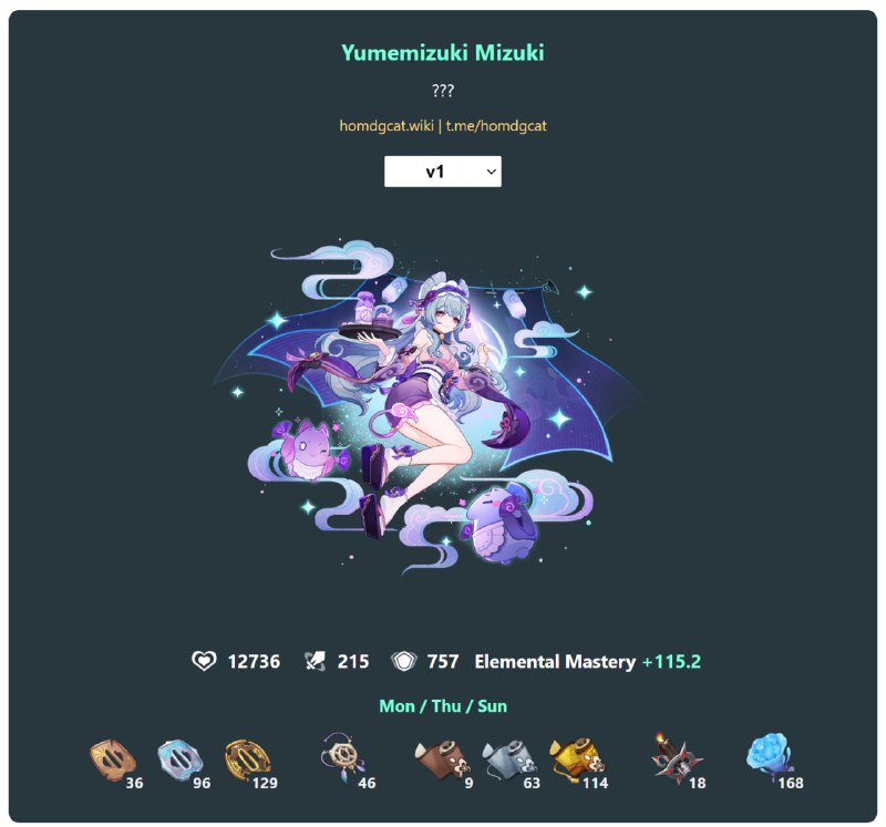 「GI 5.4v1」😘 HomDGCat Wiki Updated[HomDGCat] #GIMizukihomdgcat.wiki/gi/char/MizukiNew weaponshomdgcat.wiki/gi/char