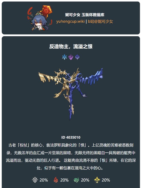 「铁 3.7」😋 BOSS：反造物主，流溢之恨#妮可少女 #星穹铁道homdgcat.wiki/sr/monster古老「权杖」的核心，翁法罗斯具象化的「恨」