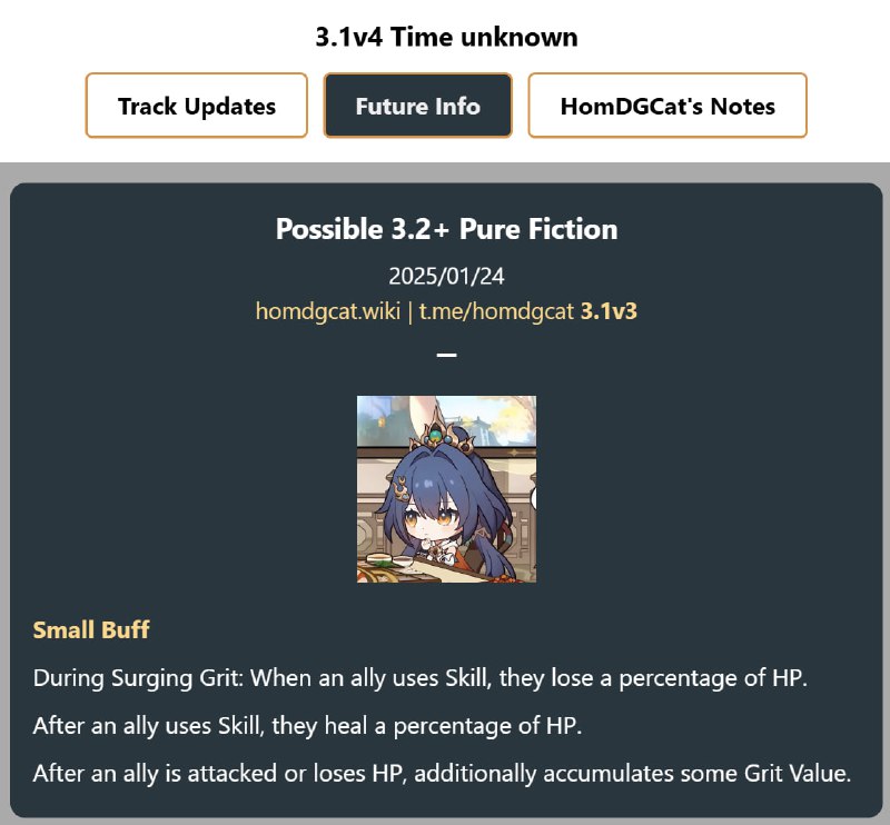 「HSR 3.1v3」😘 Possible 3.2+ Pure Fiction[HomDGCat] #HSRhomdgcat.wiki/sr/future