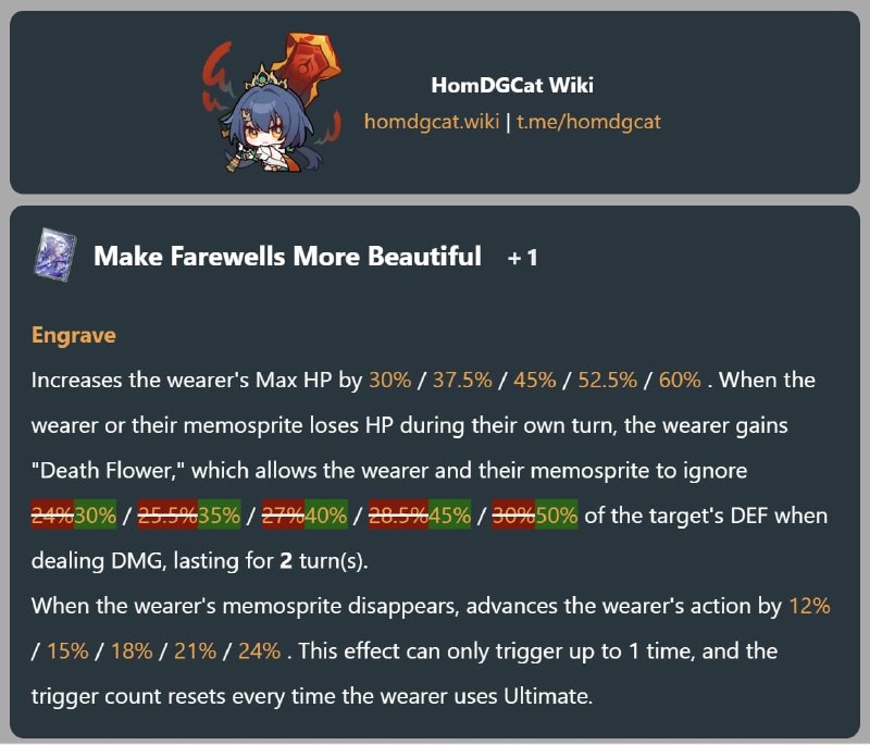 「HSR 3.2v4」😘 Castorice LC Changes[HomDGCat] #HSRhomdgcat.wiki/sr/change