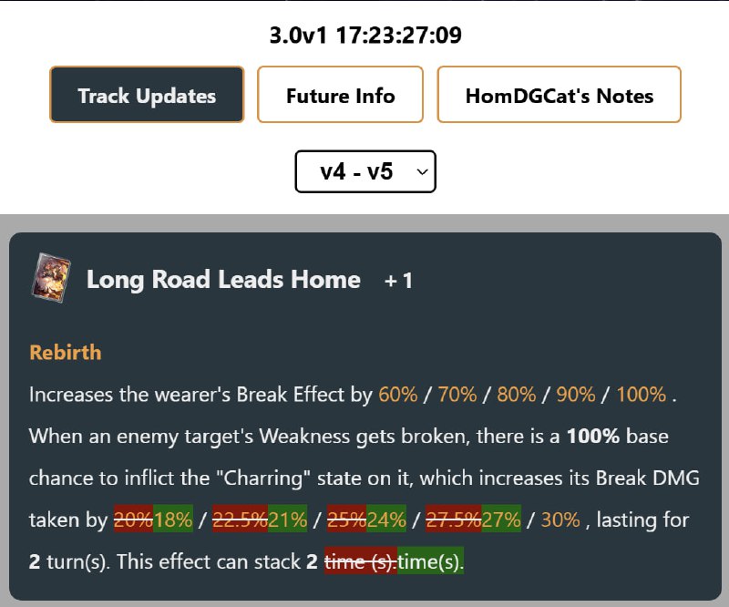 「HSR 2.7v5」😋 Lightcone Changes[HomDGCat] #HSRhomdgcat.wiki/sr/change