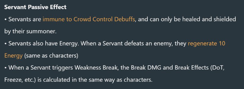 「HSR」😋 Remembrance Trailblazer's Servant[HomDGCat] #HSRShiroha posted that the Remembrance Trailblazer's Skill heals his/her Servant.Servants can only be healed by their summoner, so it could be that the Remembrance Trailblazer's Servant consumes its own HP every turn, so that its HP becomes an indicator of remaining uses.