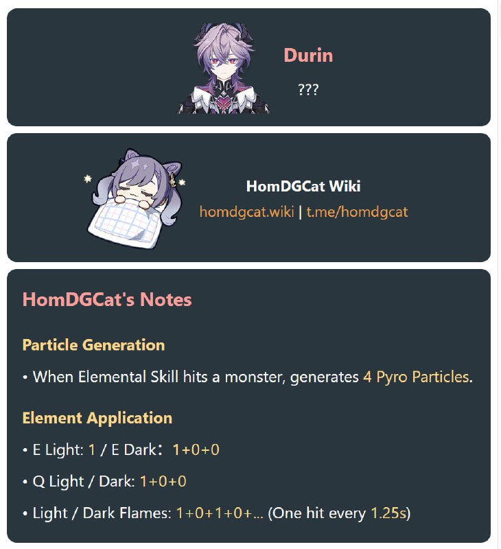 「原 6.2v1」😘 杜林附着、产球#妮可少女 #原神homdgcat.wiki/gi/char/Durin「GI 6.2v1」😘 Durin particle generation & ICD#HomDGCat #GIhomdgcat.wiki/gi/char/Durin