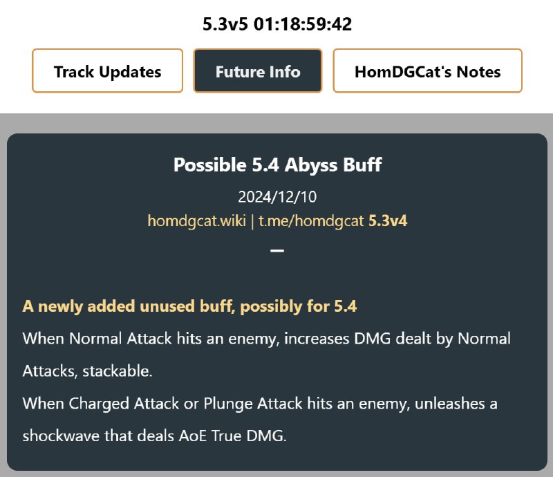 「GI」😘 Possible 5.4 Abyss Buff[HomDGCat] #GIhomdgcat.wiki/gi/future