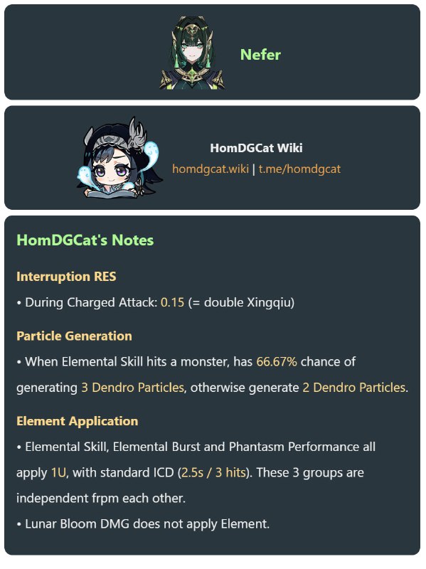 「原 6.1v1」😘 奈芙尔附着、产球、抗打断#妮可少女 #原神homdgcat.wiki/gi/char/Nefer「GI 6.1v1」😘 Nefer Particle Generation, Element ICD, Interruption RES#HomDGCat #GIhomdgcat.wiki/gi/char/Nefer