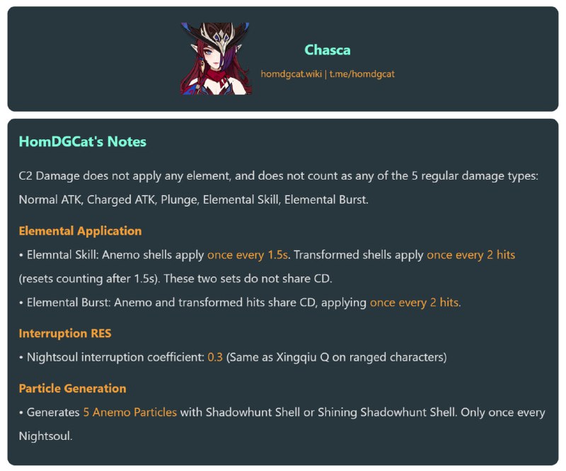 「GI 5.2v1」Chasca ICD, Interruption RES, Particle Gen#HomDGCat #GIhomdgcat.wiki/gi/char/104