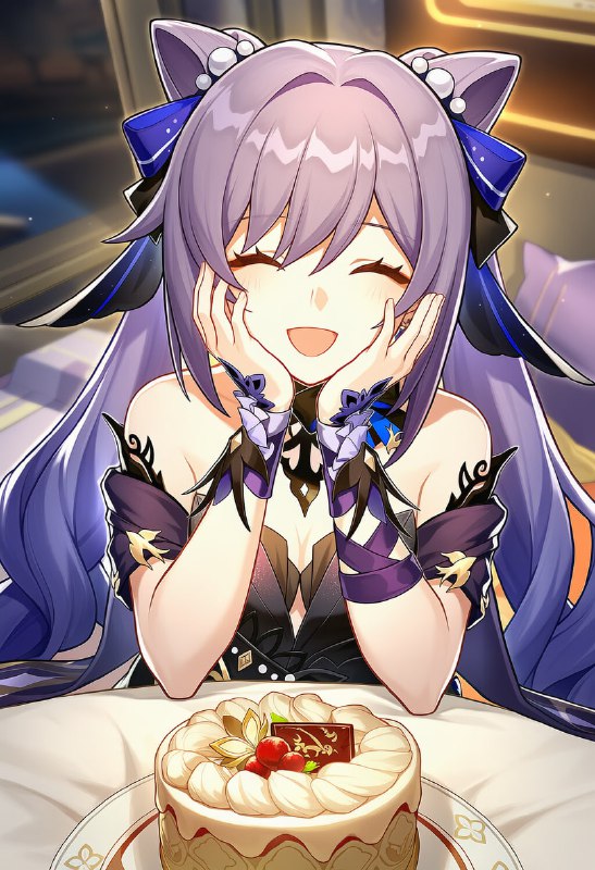 😘 距离刻晴生日还有 5 天「我们虽然只是渺小的人类，但也要好好努力，让生日的主角感到自己是被爱着的才行」刻晴：说什么哪，明明我也是人类（x