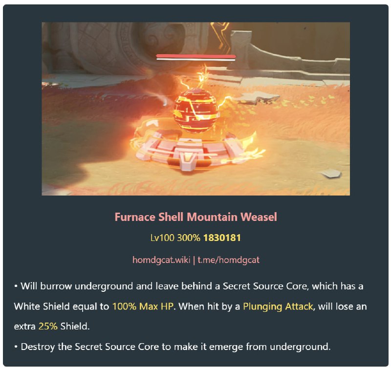 「GI 5.5v2」😘 New elite enemy: favors Plunge Attacks [HomDGCat] #GIhomdgcat.wiki/gi/monster