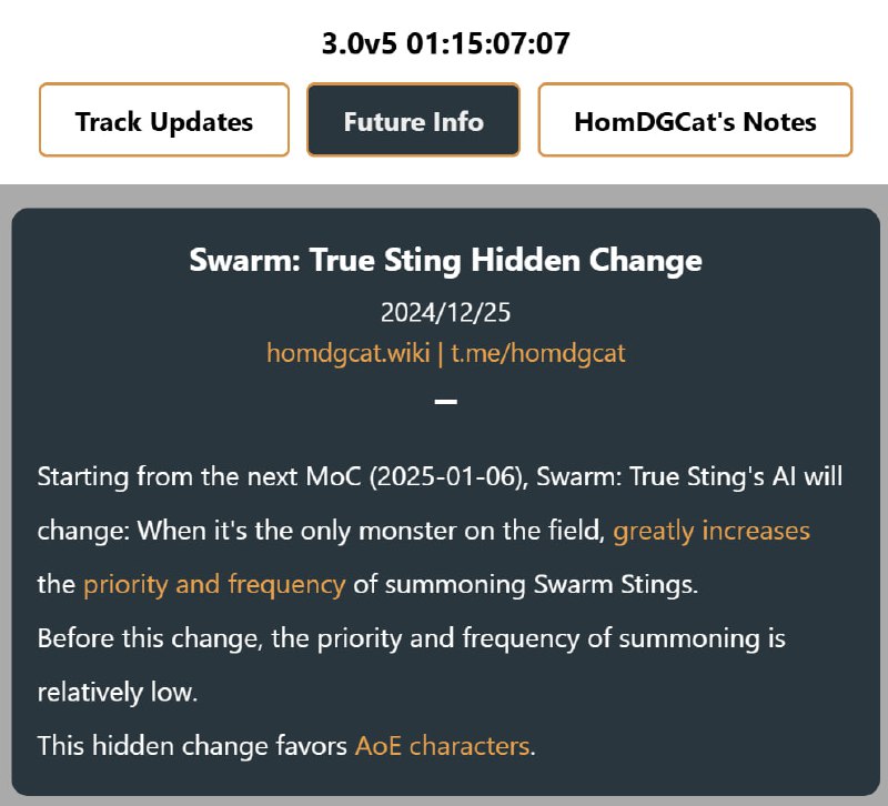 「HSR 3.0v4」😘 Swarm True Sting AI Hidden Change[HomDGCat] #HSRhomdgcat.wiki/sr/future